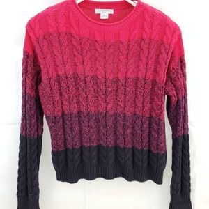 LIZ CLAIBORNE Cable Knit Pullover Sweater  Sz PXL